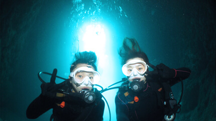 Blue Cave Diving