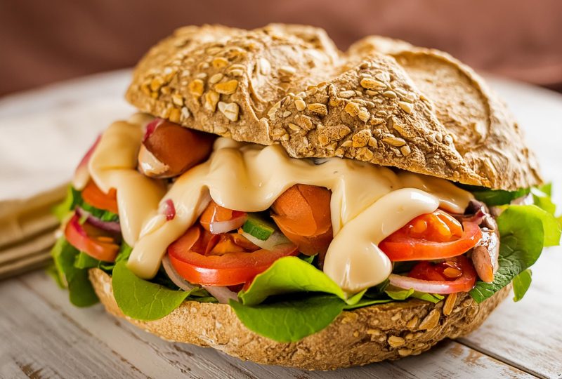 煙燻鮭魚三明治套餐